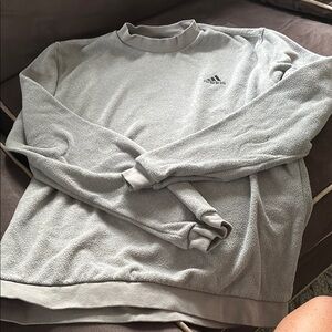 Adidas Gray Crewneck Sweater Classic Athletic Fit